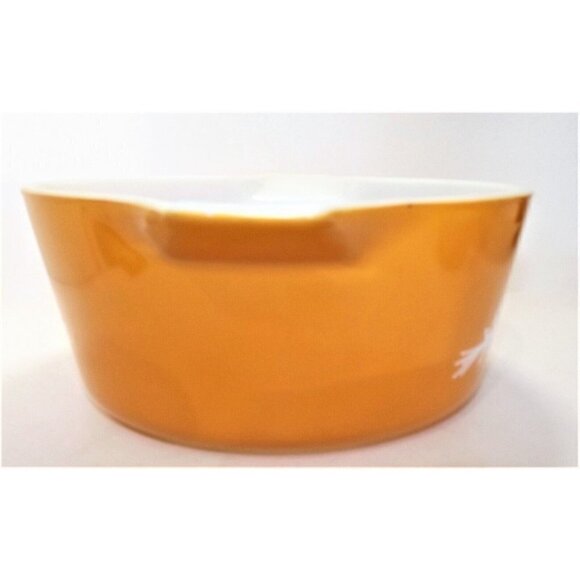 Pyrex Butterfly Gold Round Cinderella Casserole Bowl 475-B 2.5 Qt. Vintage 1979 - Picture 2 of 9